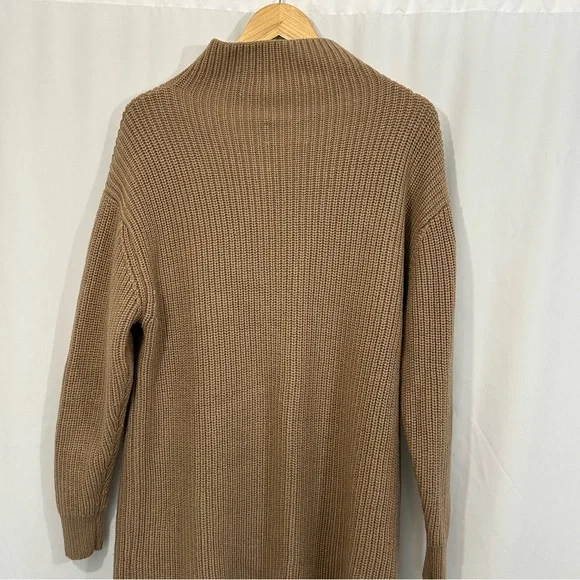 Aritzia Wilfred Montpellier 100% Merino Wool Knit Oversized Sweater Camel Tan - Picture 6 of 10